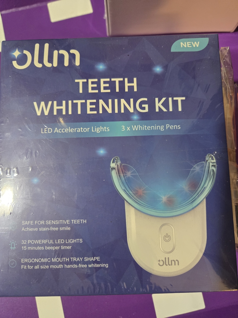 ollm Teeth Whitening Kit in Blue and White